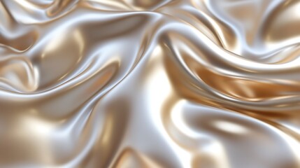 Fototapeta premium Abstract Draped Luxurious Gold Silk Fabric Texture
