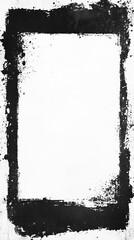 A white blank canvas, with an urban grunge aesthetic, featuring a gritty texture on a black background