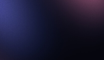 Purple blue black grainy gradient background, with light shapes dark noise texture effect for banner & header design