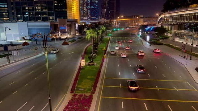 Night View Of Zaa`beel Palace Street Road  Dubai - United Arab Emirates
