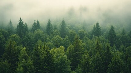 Aerial view of a lush forest, ideal for nature-themed designs.