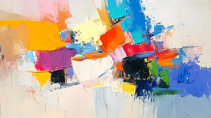 Abstract colorful painting for decoration. Vibrant Impressionism. Illustration