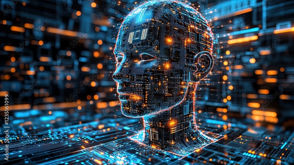 Aufkleber ai processor chip: visualization of ai chip technology designed for data processing and enabling mac