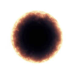 Stunning Abstract Circular Shape with Glowing Orange Edge Effect