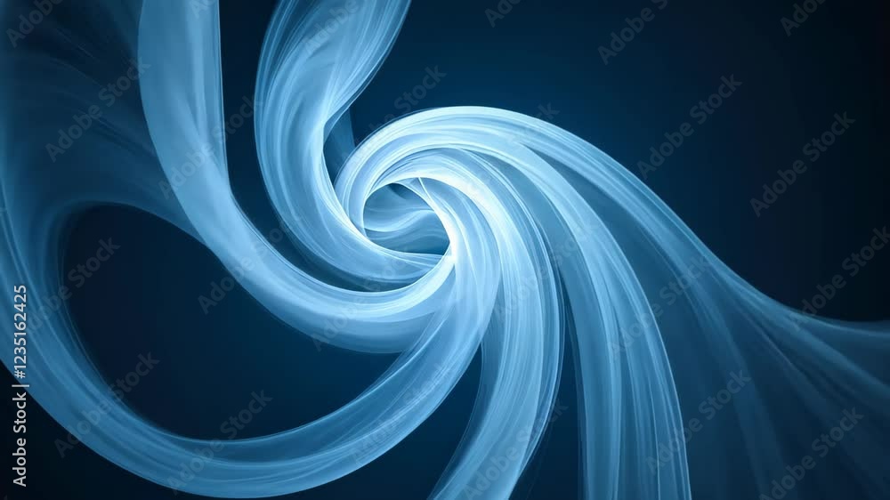 Poster ethereal blue smoke swirls in monochromatic shades creating mystical abstract art with dynamic movem