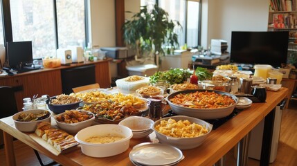 Fototapeta premium A table full of food.