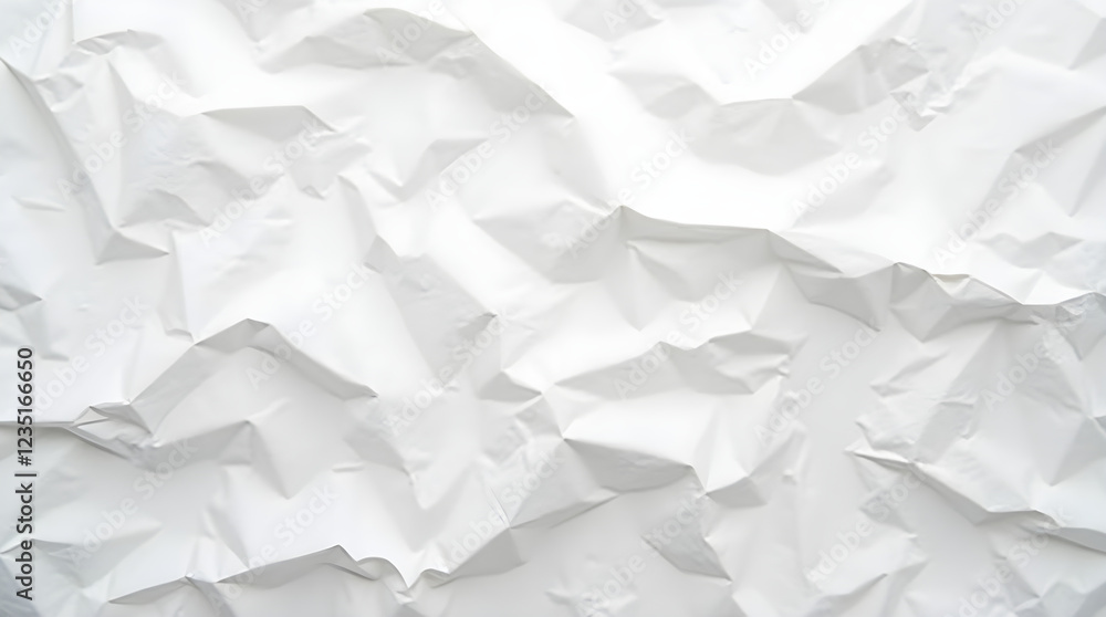 Poster white crumpled paper texture background high resolution stock photo abstract wrinkled surface design