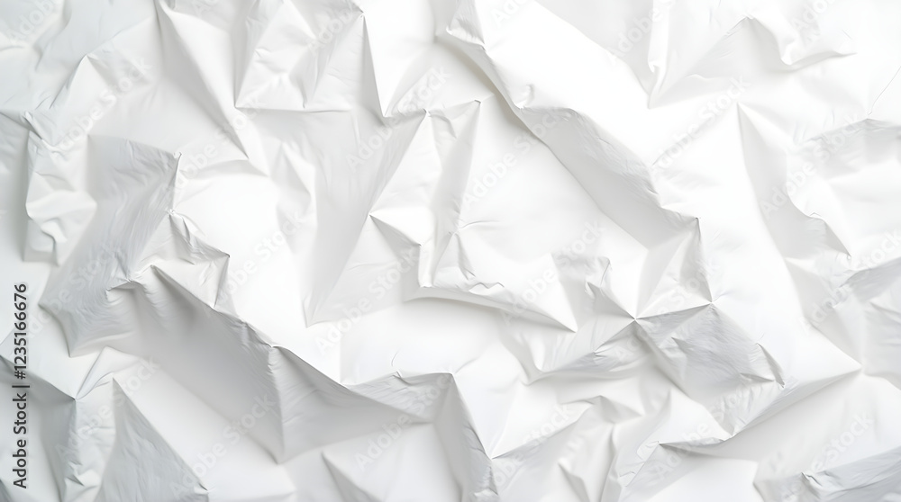 Poster white crumpled paper texture background abstract design high resolution stock photo