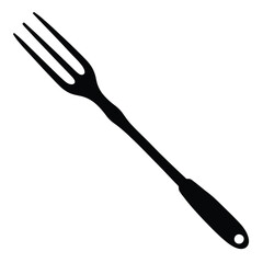 Long-Handled Fork Silhouette