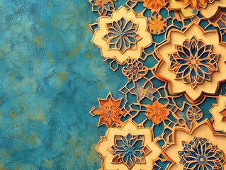abstract background in Arab colors and patterns for Arab American Heritage Month