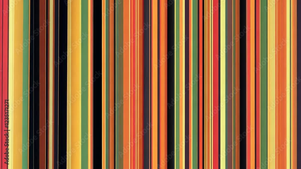Poster striking array of colorful vertical stripes creating a vibrant pattern suitable for artwork or desig