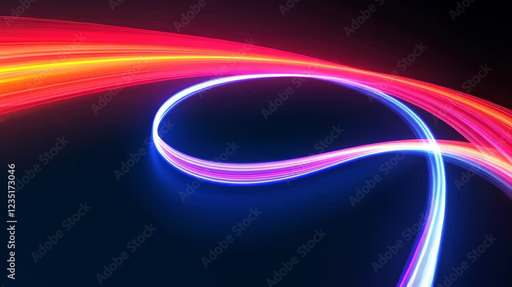 Poster abstract representation of digital transformation with vibrant light streaks and dynamic motion for 