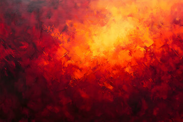 Glowing orange embers against a deep red backdrop, vibrant hues and smoldering warmth