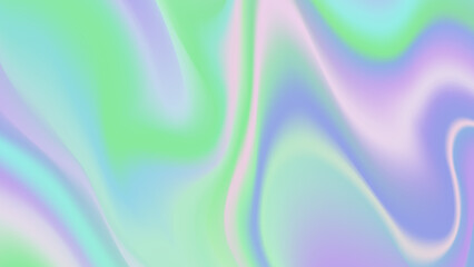 Abstract beautiful holographic gradient color waves background design