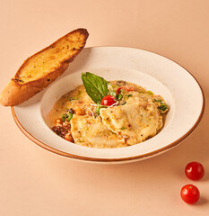 Spinach & Ricotta Ravioli for restaurant menu