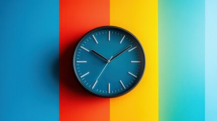 Colorful background clock face