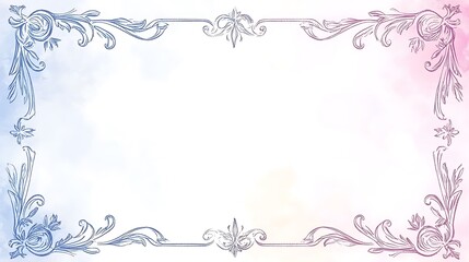 Fototapeta premium Elegant Watercolor Floral Frame Design