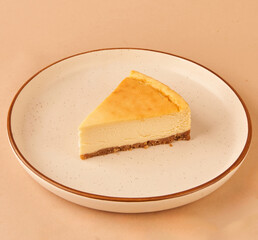 cheesecake on a plate for restaurant menu and food ecommerce 