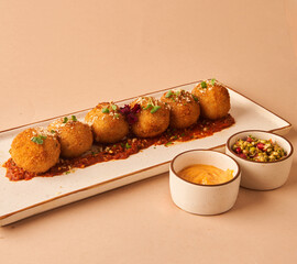  Cheese Balls With Chipotle Sauce for restaurant menu