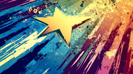 Png chrome shooting star metallic abstract art. Cyber Aesthetic. Illustration