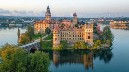 Gripsholm Castle Island Sunrise Scenic View