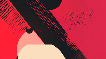 Red black sporty background, speed motion design with spot strip and copy space, modern minimal in cheerful and freedom energy feeling. Minimal Geometry. Illustration