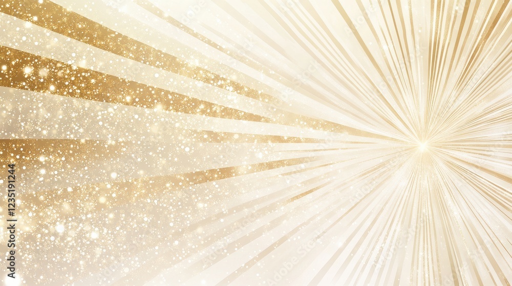Poster bright and sparkling golden abstract background with rays of light