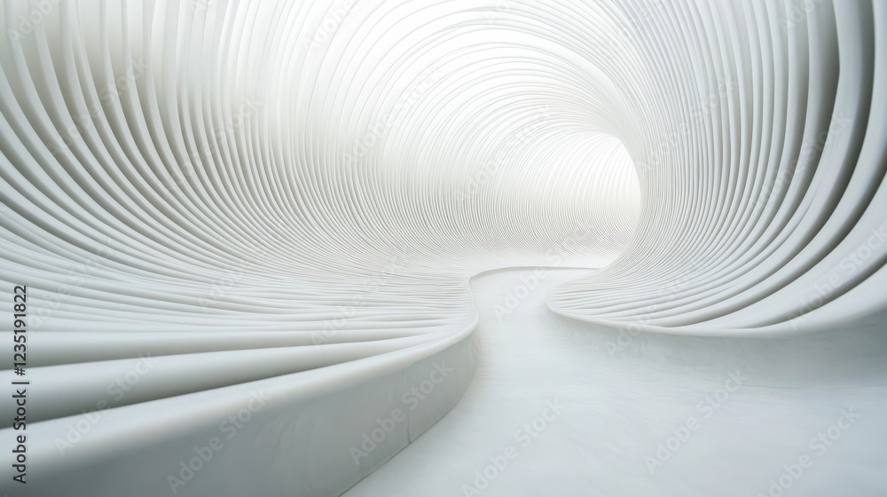 Poster abstract curved white space with flowing lines and texture
