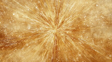 Radiant Gold Burst with Sparkles and Dynamic Light Effects