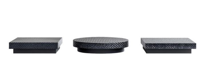 Modernes schwarzes geometrisches Plattformset zur Anzeige png