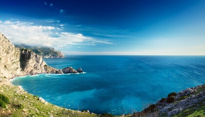defocused blue sea landscape history