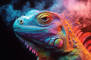 Fototapeta premium Portrait of an Iguana