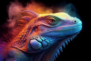 Fototapeta premium Portrait of an Iguana