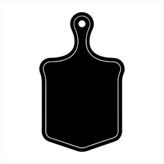 Set of Kitchen Cutting Boards Silhouette in various poses isolated on white background