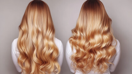 Fototapeta premium Luxe Locks: Step-by-Step Guide to Hair Extensions & Wig Styling