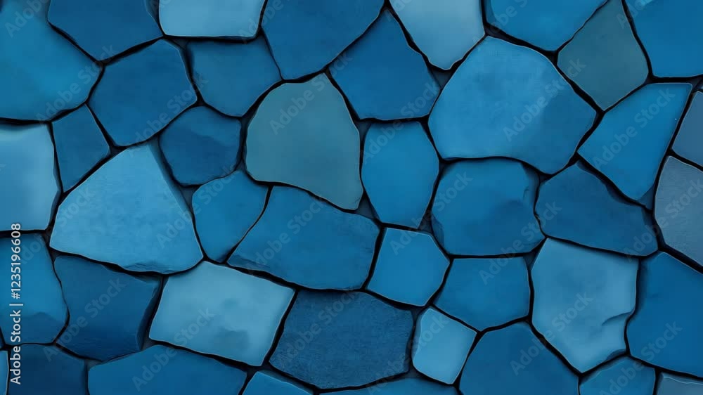 Poster blue abstract lava stone texture background with irregular shapes and geometric pattern for modern d