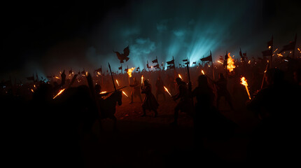  adorable claymation-style image of a siege battle, textured surface, playful colors, expressive characters with exaggerated features, humorous poses, stop-motion style 4k resolution
