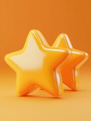 User experience five star rating product feedback service review 3d icon on customer satisfaction background of best quality online business positive rate or success support opinion excellent concept