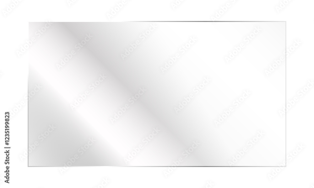 Wall mural clear, shiny acrylic sheet. transparent plastic panel. realistic glare and reflection on a see-throu