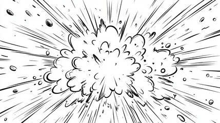 Cartoon Line Effects and Sparks – Comic Doodle Hand-Drawn Splashes, Burst, and Explosion Elements