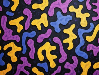 Purple and Yellow Abstract Pattern
