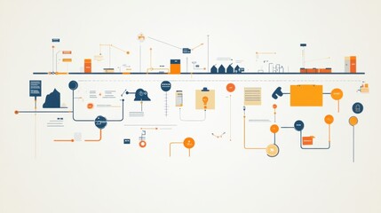 A colorful, abstract representation of a city's transportation system.