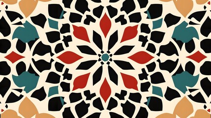 arabic pattern and lot of negative space, banner for Arabic american Heritage Month