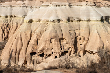 Rock formations of the Red Valley (Valley of Roses), Cappadocia, Turkey 
