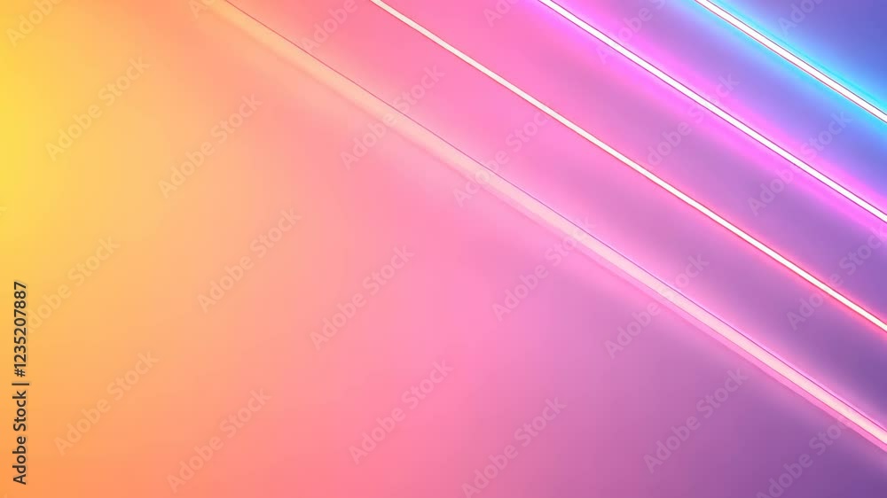 Poster blurred multicolored bright lights on gradient background for vibrant abstract art and modern design