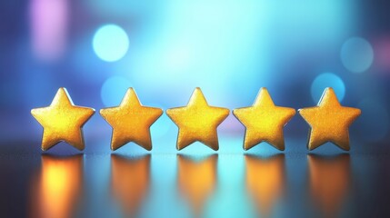 Five star rating review slider bar button background of best ranking service quality satisfaction or 5 score customer feedback rate symbol and success evaluation user experience on excellent stars.