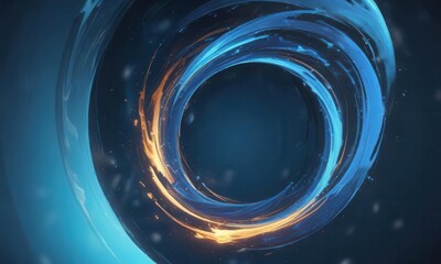 Abstract Blue Background with Swirling Vortex,  space,  blue background