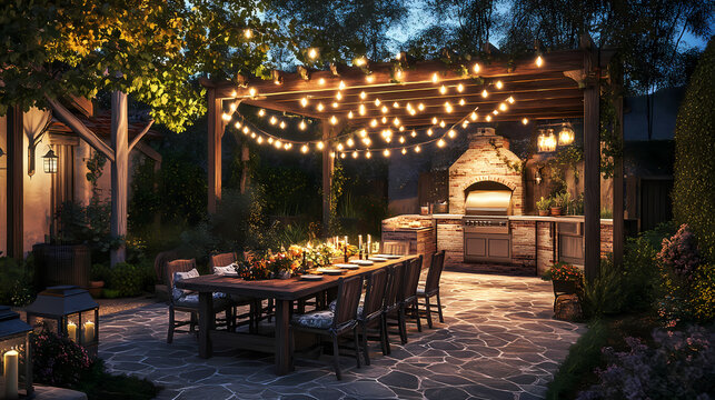 charming alfresco dining patio