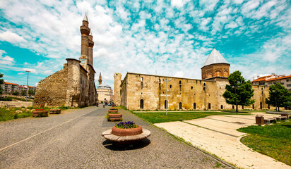 Cifte Minareli Medrese (Double Minaret Thelogical Schools). The structure is located at the city...