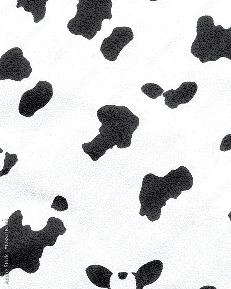 Aufkleber unique black and white cow print pattern brings rustic charm to modern design aesthetics